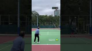 strong serve plus one from old man #tennistime #sports #tennis #tennislife #tennisplayer