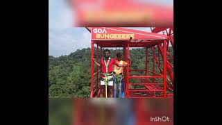 Thrilling bungee jumping in goa scariest adventure activity #bungyjump #goa #bungeejumping #trending