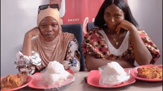 MOMENT TWO LADIES FINISHED TEN WRAPS OF POUNDO YAM IN FIVE MINUTES