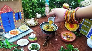 Mini Swan Egg +Tomato + Potato Recipe | King Duck Egg Curry | Raj Haser Dim Ranna|Grand Tiny  Food