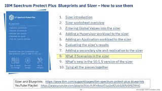 Spectrum Protect Plus Sizer & Blueprints: 8. What if sizing scenarios – Demo