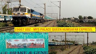 Unique Named 19667 "PALACE QUEEN" Humsafar Express Passed in Continuous Po-Po Honks Through Bhilad.