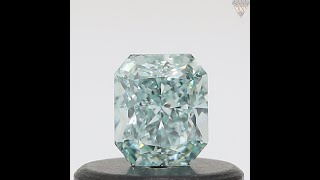 0.29 ct FANCY BLUE GREEN VS2 RADIANT GIA