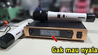 CARA MENGATASI MIC SHURE WIRELESS GAK MAU NYALA #mic #shure #microphone #micwireless