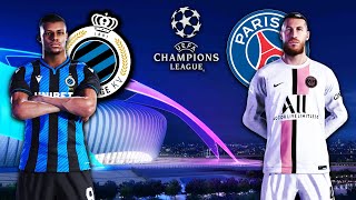 Club Brugge vs PSG ● UEFA CHAMPIONS LEAGUE | eFootball 2022 Predict Gameplay