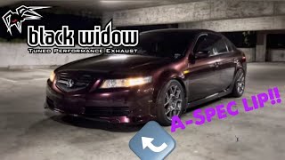 6 speed 3G TL gets a Black Widow muffler and dual tips!! | Aspec lip is installed