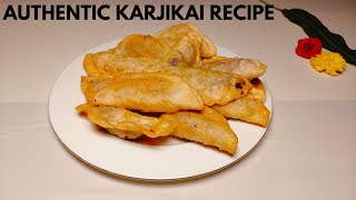 Authentic karjikai recipe| Karanji Recipe| Simple festival dessert recipe||Karjikai recipe