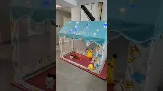 Children's bed mosquito net game dual use