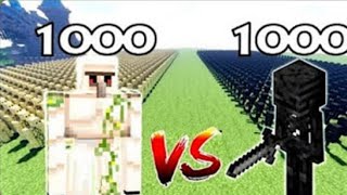 80 Wither Skeleton Vs 10 Iron Golame In Minecraft |