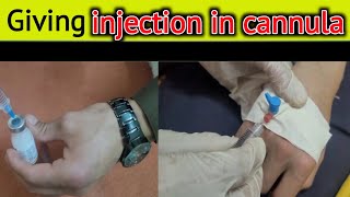 how to give injection in cannula easily at home||medical knowledge pk