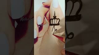 Beautiful mehndi design A letter ❤ | letter mehndi design #shorts #mehndidesign #lettermehnditatoo