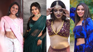 Tamil serial actress roja cathy latest nave😳❣️stunning look video#serial actress hot#viralvideo