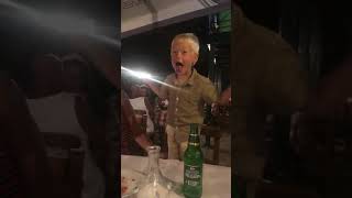 Seb tongue out dancing Crete 2020