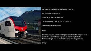 [ABB IGBT-VVVF] Stadler FLIRT 3 (TiLo) [Inductor-recorded]