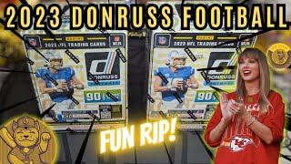 2023 Donruss Football Blaster Box Rip 🏈🍀 Downtown Hunting... Fun Rip! Swifties! 🍀