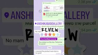 Thanks to our customer give  review on #AnshikaBagGallery #bstreviewtaken #bstreviews