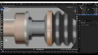 blender シャフトの作り方　軸の太さを変える方法