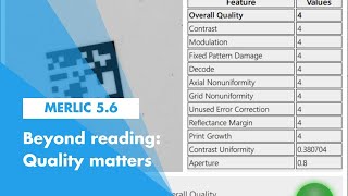 New MERLIC 5.6 Feature: Print quality of 2D data codes