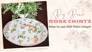 How to Embellish a tray with Paint Inlays