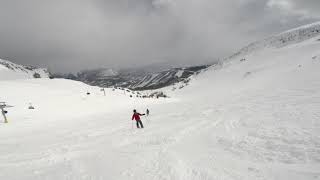 Powder skiing The Bowl - Big Sky, MT