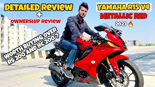 2023 Yamaha R15 V4 Red Detailed Review | 🔥 #r15v4 #r15m #yamaha