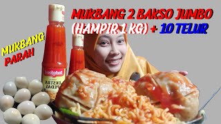 Mukbang 2 Bakso Jumbo Hampir 1 Kg + 10 Telur????🤣 || Mukbang Parahhhhh🤣🤣