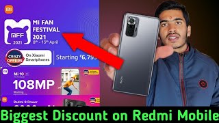 Mi Fan Festival Sale🔥[2021]|| Biggest discount on Redmi Mobile |mi10T,Redmi note 10 discount| Redmi