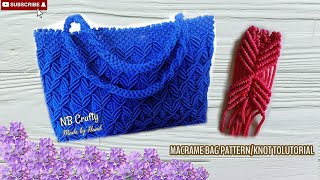 Macrame Bag Pattern Tutorial, Macrame Knot, Macrame New Design, Tas tali Kur