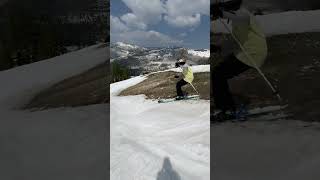 Rock Skiing 🫣 #skiing #shorts