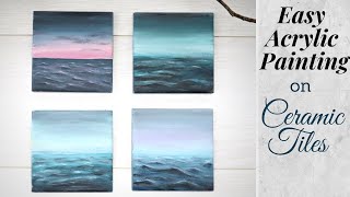 Easy Acrylic Painting on Ceramic Tiles/Home Decor