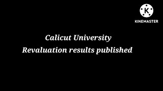 Calicut University revaluation results published