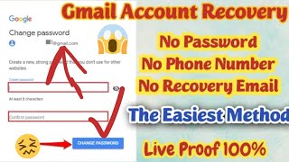 How to recover gmail account without recovery email or phone number 2023 | google id recovery