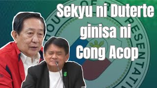 Sekyu ni Duterte nautal-utal kay Cong Romeo Acop  sa Quad Committee Hearing