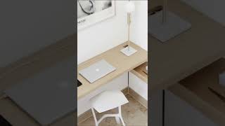 Wall mounted laptop table design ideas.#noahinterior #interiordesigner #homedecorideas #interior