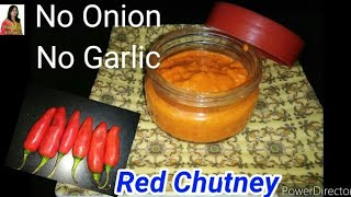 Red Chilli Chutney // लाल मिरची की चटनी // No Onion No Garlic // Jain Special