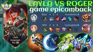 LAYLA VS ROGER❗BUILD ONE SHOT ENEMY DELETE! EPICOMBACK | build top 1 global Layla