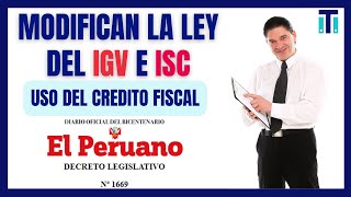 Modifican la Ley del IGV e ISC registro de compras y la anotación de operaciones [DL 1669]