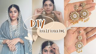 Diy Earrings | Handmade jewelry | Maang tikka making | Earrings making | Jewelry making tutorial