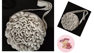 بالكروشيه طريقه عمل شنطه على شكل ورده sac en crochet