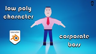 office character modeling I low poly character I material apply with modeling-mds design