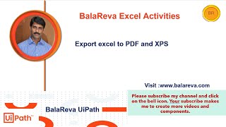 UiPath Excel export to PDF , XPS