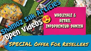 Open Videos😍😍 Shamoz Silk Dresses Digital Prints (On Resellers Demand)  || Infopreneur-Danish