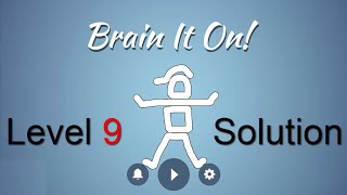 Brain It On Level 9 Solution - Get the ball out of the bowl {3 Stars}