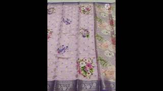 Soft Banarasi chanderi silk with zari buti sarees