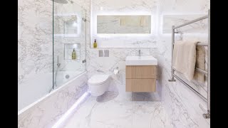 Oak and Marble Effect Bathroom