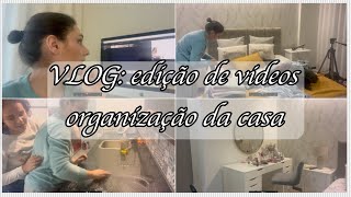 VLOG: ROTINA DE GRAVAÇÃO I ORGANIZANDO E LIMPANDO A CASA I ESTÁ UM VERDADEIRO CAUS I Bruna Rodrigues