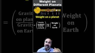 Weight on Different Planets          #science    #facts    #sciencefacts   #astronomy