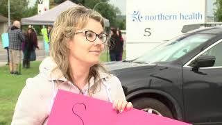 Health Care Workers protest Mandates - Prince George BC Canada