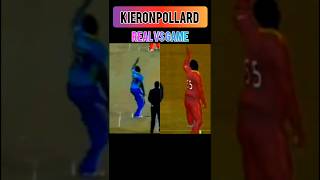 POLLARD BOWLING ACTION REAL LIFE VS REAL CRICKET 20/22/24/25