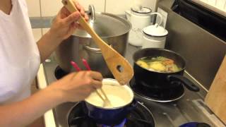 Baby food cooking show - how to make vegetables and white sauce for 11 mth old baby